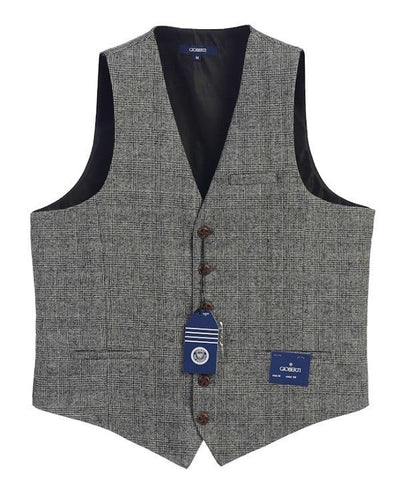 VS-951-Men's Graph/Plaid Tweed Vest