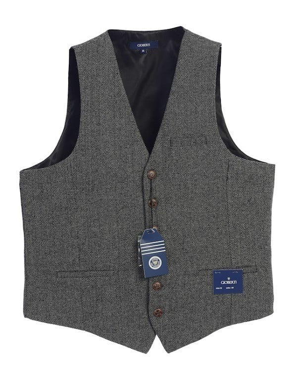 VS-951-Men's Graph/Plaid Tweed Vest