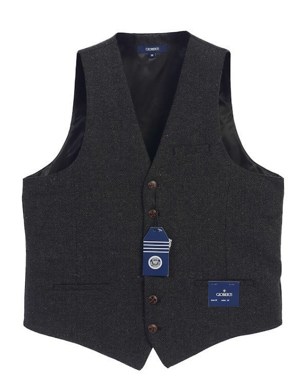 VS-951-Men's Graph/Plaid Tweed Vest