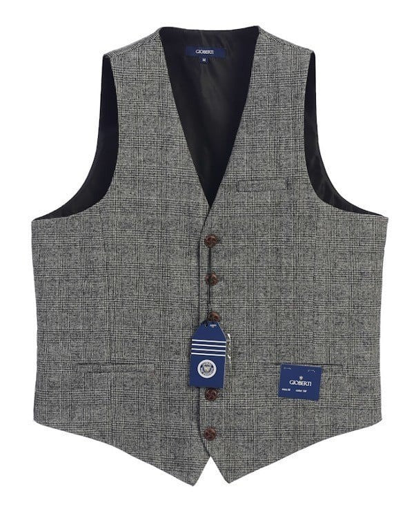 VS-951-Men's Graph/Plaid Tweed Vest