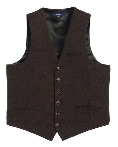 VS-951-Men's Herringbone/Barleycorn Tweed Vest