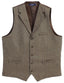 VS-952-Men's 5 Button Tailored Collar Tweed Vest