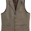 VS-952-Men's 5 Button Tailored Collar Tweed Vest