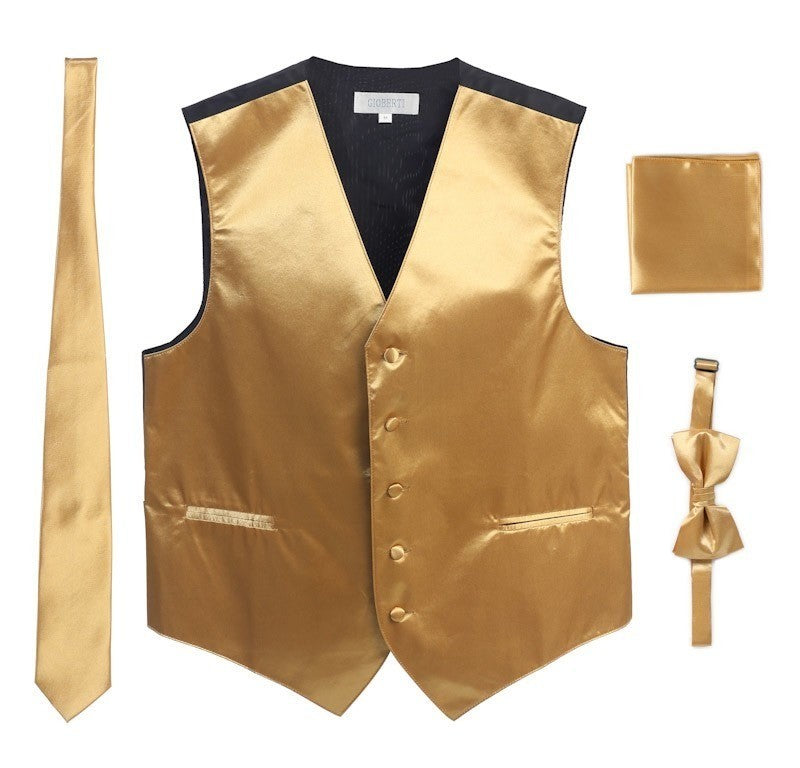 VSM4-Men's 4 pc Formal Vest Set