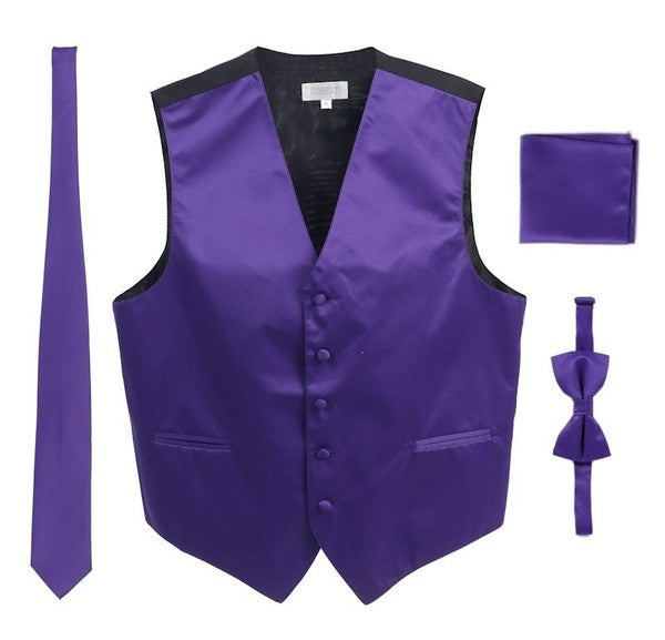 VSM4-Men's 4 pc Formal Vest Set