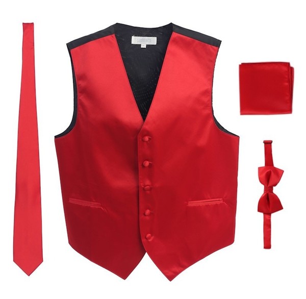 VSM4-Men's 4 pc Formal Vest Set