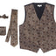 VSM-96P-Men's 4 pc Paisley Vest Set