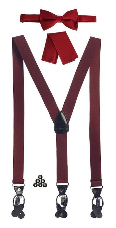 SUSM3-Men's Convertible Suspenders Set