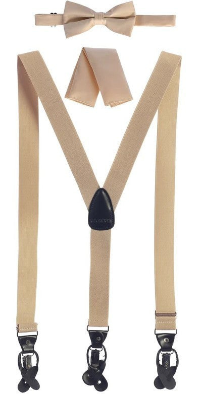 SUSM3-Men's Convertible Suspenders Set