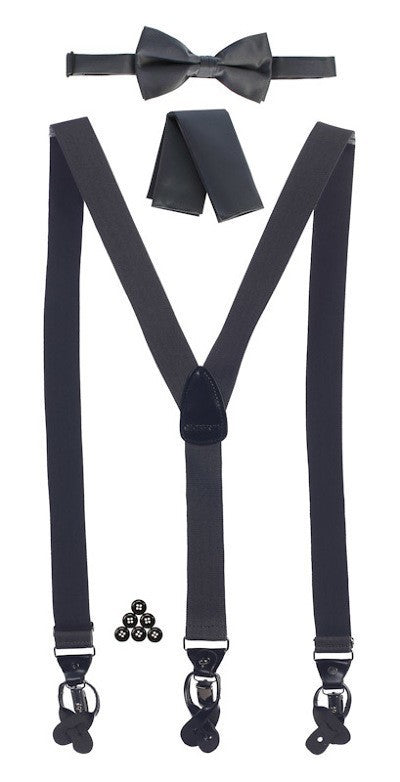SUSM3-Men's Convertible Suspenders Set