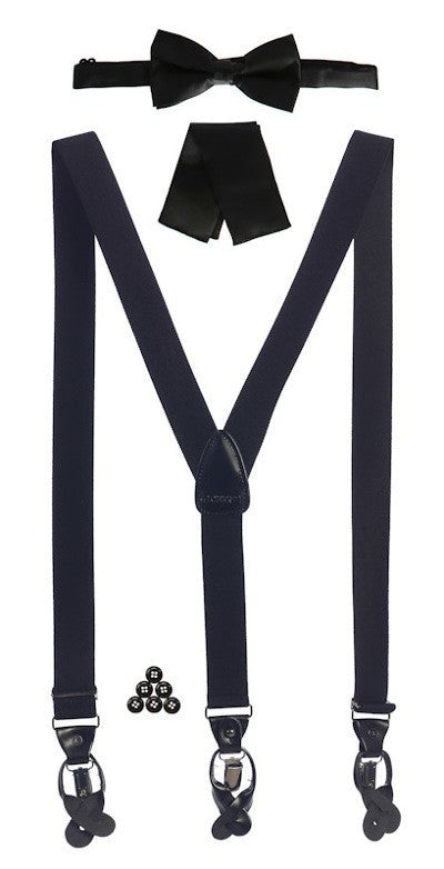SUSM3-Men's Convertible Suspenders Set