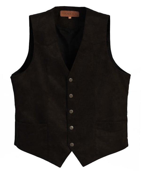 VS-95S-Men's Faux Suede Vest