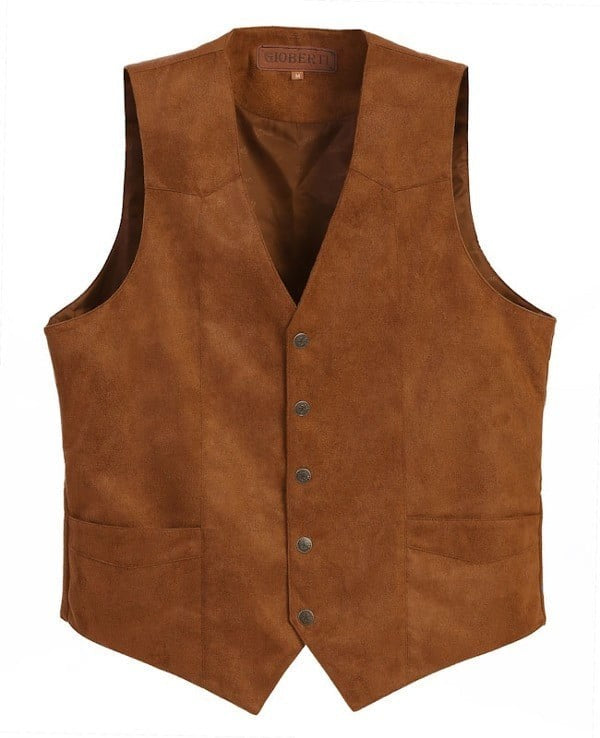 VS-95S-Men's Faux Suede Vest