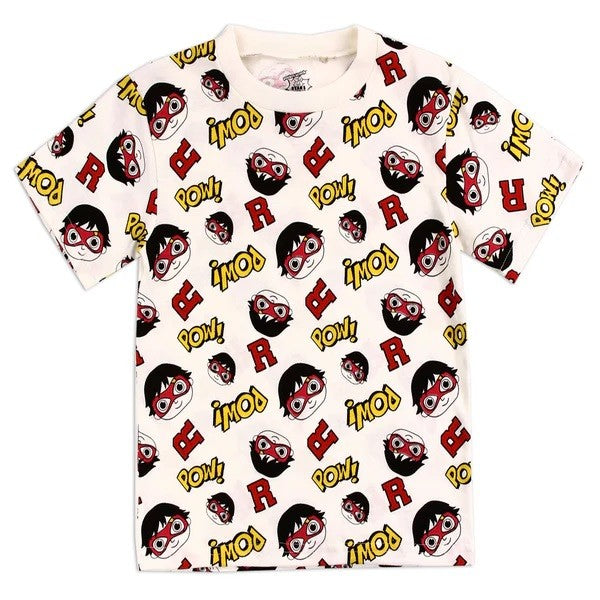 RYAN'S WORLD Boys 4-7 AOP T-Shirt Pack of 6