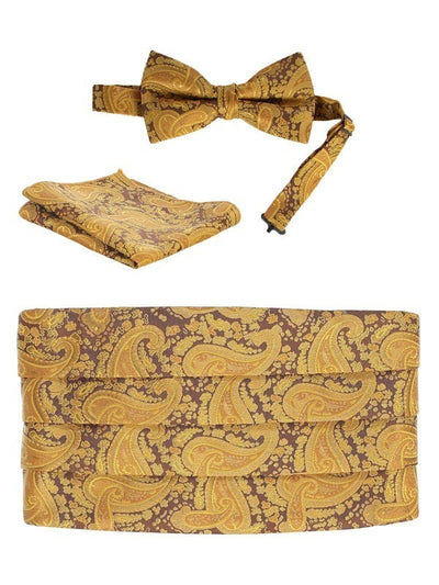 CM-93P-MEN'S ADJUSTABLE PAISLEY CUMMERBUND SET