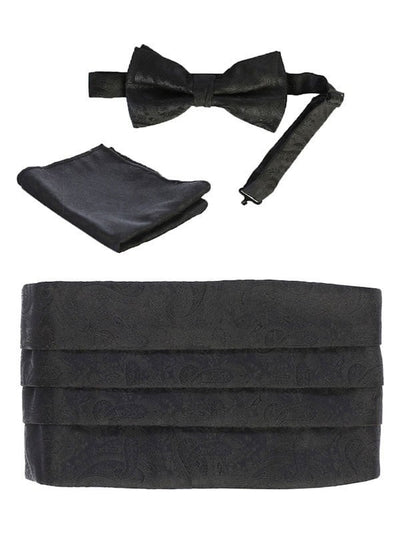 CM-93P-MEN'S ADJUSTABLE PAISLEY CUMMERBUND SET