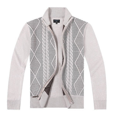 SW-918-Men's Geometric Design Sweater