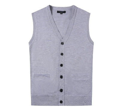 SW-919-Men's V-Neck Cardigan Vest
