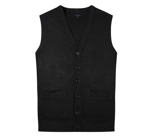SW-919-Men's V-Neck Cardigan Vest
