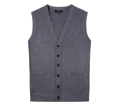SW-919-Men's V-Neck Cardigan Vest