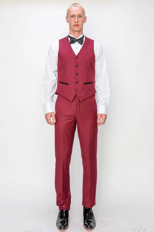 8745-TUX-L-BURGUNDY-3PC-SLIM-SHORT-SIZE 34S-46S