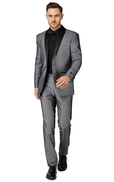 2645 -TUX-GRAY-2PC-SLIM-REGULAR-SIZE 36R-54R