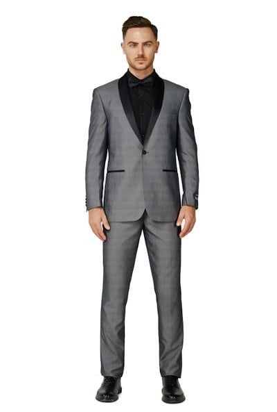 2645 -TUX-GRAY-2PC-SLIM-REGULAR-SIZE 36R-54R