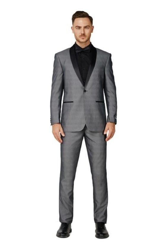 2645 -TUX-GRAY-2PC-SLIM-LONG-SIZE 38L-54L