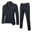 8703-BLACK-CHECKER-3PC-SLIM-REGULAR-SIZE 34R-44R