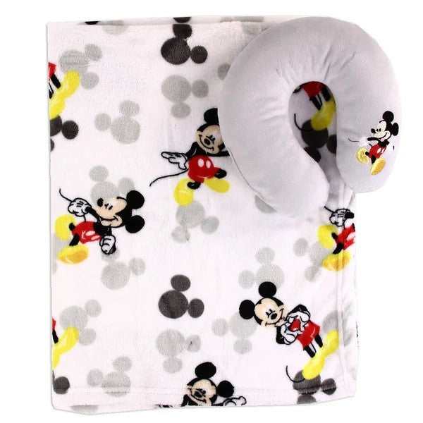 MICKEY MOUSE Baby Blanket & Neck Pillow Pack of 4