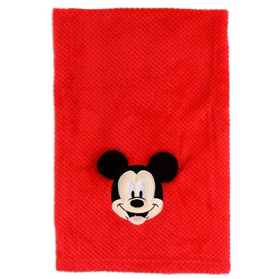 MICKEY MOUSE Fleece Baby Blanket&Applique Pack of4