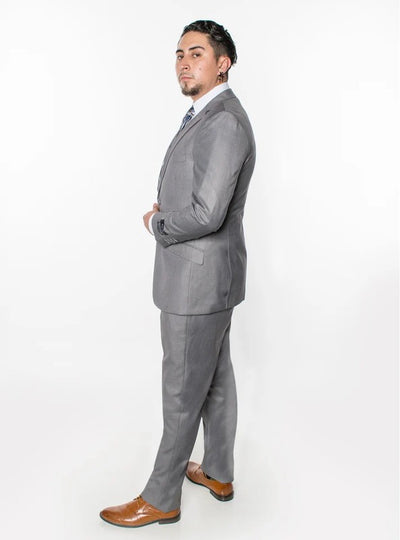 8745-L-GRAY-2PC-SLIM-SHORT-SIZE 34S-46S
