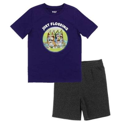 BLUEY Toddler 2PC Short w Lenticular Patch Pack 4