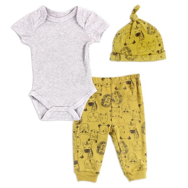EMPORIO BABY Boys Newborn 3PC Hat Set Pack of 6