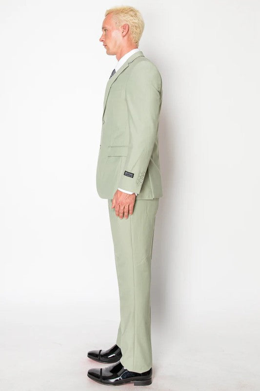 8745-GREEN-3PC-SLIM-REGULAR-SIZE 34R-44R