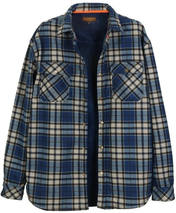 FJ-91-Men's Checkered Flannel Jacket