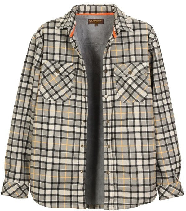 FJ-91-Men's Checkered Flannel Jacket