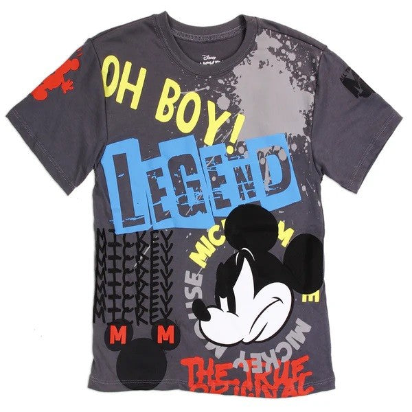 MICKEY MOUSE Boy Youth T-Shirt Pack of 6 SIZE 8-16