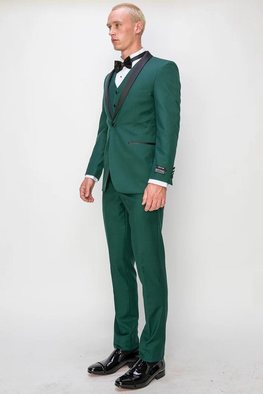 8745-TUXEDO-GREEN-3PC-SLIM-SHORT-SIZE 34S-46S