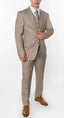0064-BEIGE-TEXTURED-3PC-SLIM-LONG-SIZE 38L-56L