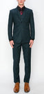1074-TEXTURD-D-GREEN-3PC-SLIM-REGULAR-SIZE 34R-44R