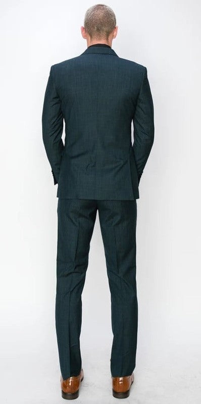 1074-TEXTURD-D-GREEN-3PC-SLIM-REGULAR-SIZE 34R-44R