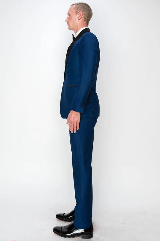 1889-TUX-SHINY-BLUE-3PC-SLIM-SHORT-SIZE 34S-46S