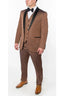 2645-TUXEDO-BROWN-3PC-SLIM-SHORT-SIZE 34S-46S