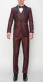 0408-TUX-SHINY-MAROON-3PC-SLIM-SHORT-SIZE 34S-46S