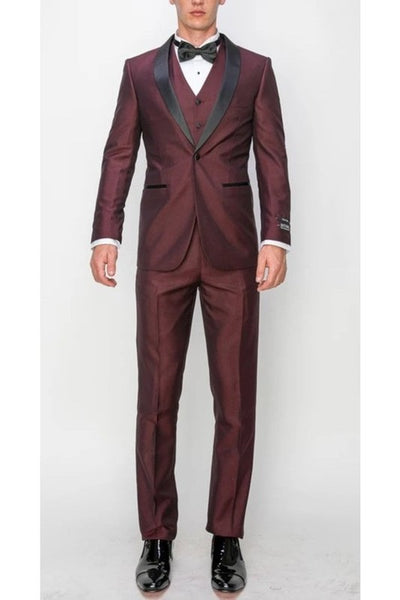 0408-TUX-SHINY-MAROON-3PC-SLIM-LONG-SIZE 38L-54L