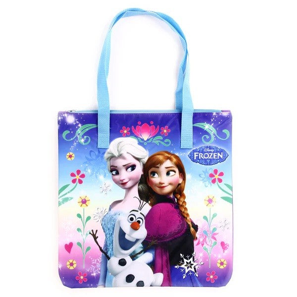 FROZEN 15 INCH Zip Tote Bag Pack of 3