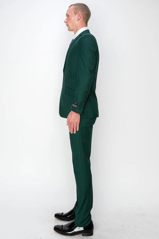 8745-FOREST-GREEN-3PC-SLIM-SHORT-SIZE 34S-46S