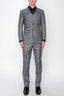 1502-GRAY-CHECKER-3PC-SLIM-REGULAR-SIZE 46R-56R