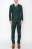 1502-FOREST-GREEN-CHECKER-SLIM-LONG-SIZE 38L-56L